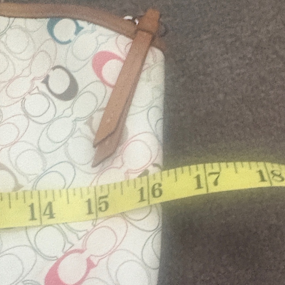 Coach Multicolor Signature Shoulder Bag with Tan Accents - Picture 6 of 7